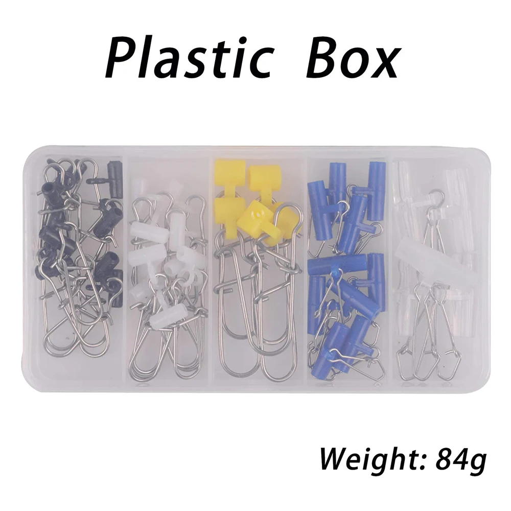 40 قطعة خط الصيد ثقالة الشريحة مع الثنائي قفل المفاجئة الصيد ثقالة الوزن يدور المتزلجون ل تصفح الصيد سمك السلور الحفارات موصل #6