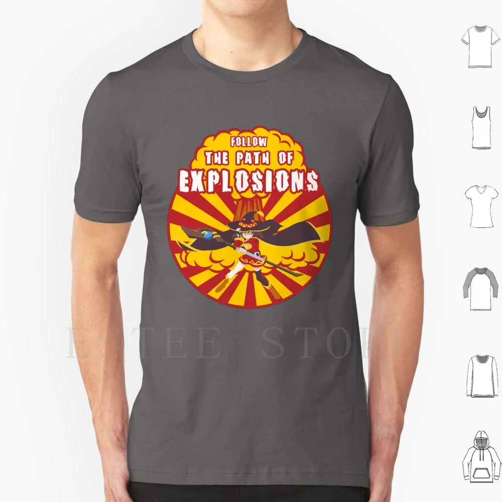 Path Of Explosions T Shirt Cotton Men DIY Print Konosoba Kono Subarashii Sekai Megumin Crimson Demon Aqua Anime