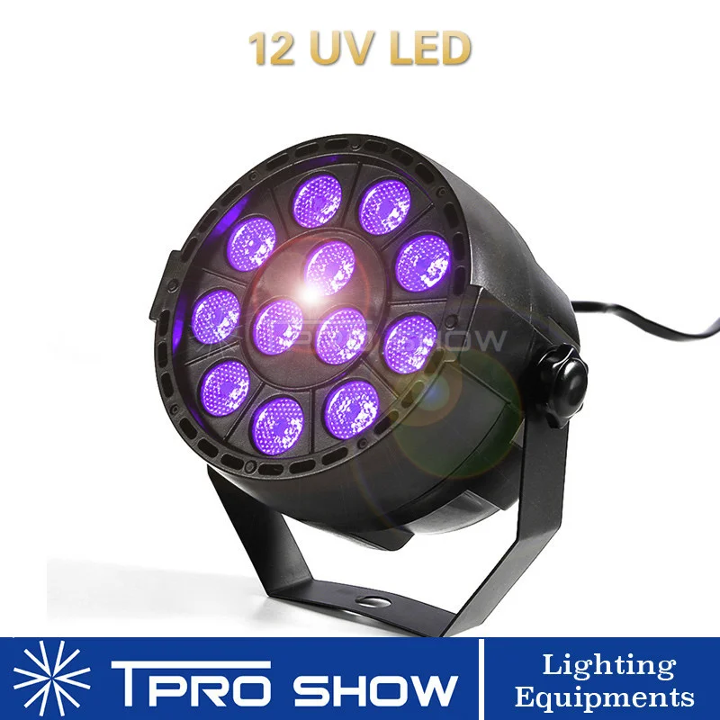 Dmx UV oświetlenie DJ Mini czarne światło lampa na przyjęcie 30W LED UV 12x3W fioletowy strona główna dźwięk scena dyskoteki oświetlenie Blacklight