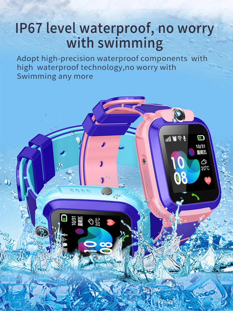 New SQ12 Smart Watch LBS Kid SmartWatches for Children SOS Call Location Finder Locator Tracker Anti Lost Monitor Waterproof