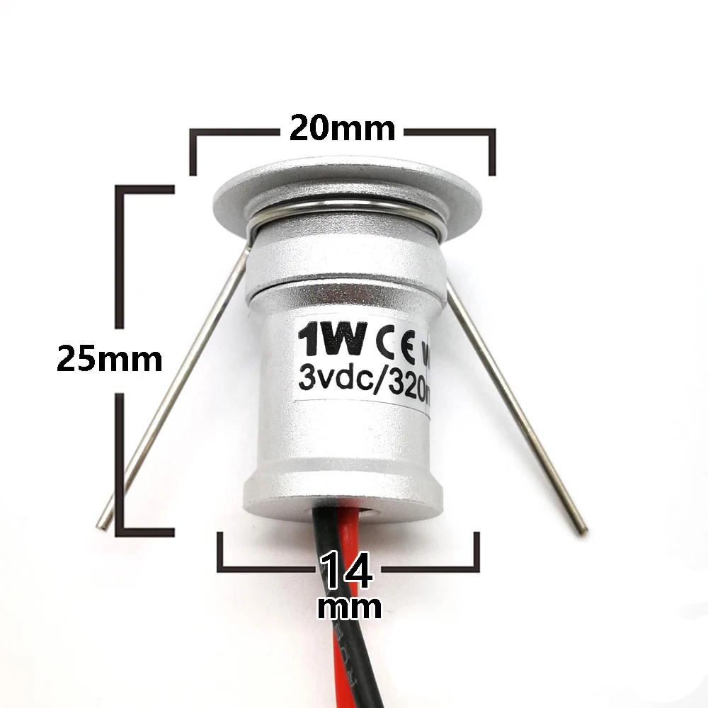 1W Small Ceiling Downlight IP65 Embedded Mini Star Light Wine Cabinet Jewelry Display Cabinet Light