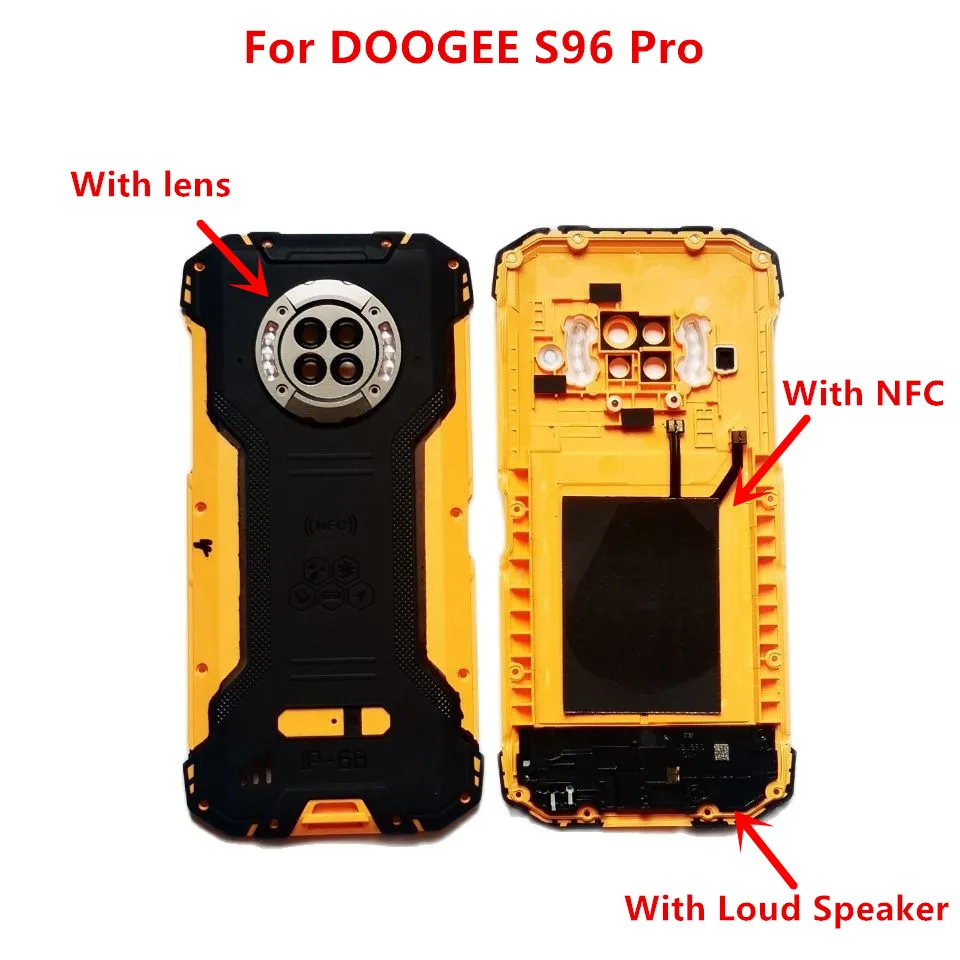 100% New Original Battery Case Protective Back Cover + Loud Speaker With NFC For DOOGEE S96 Pro Phone