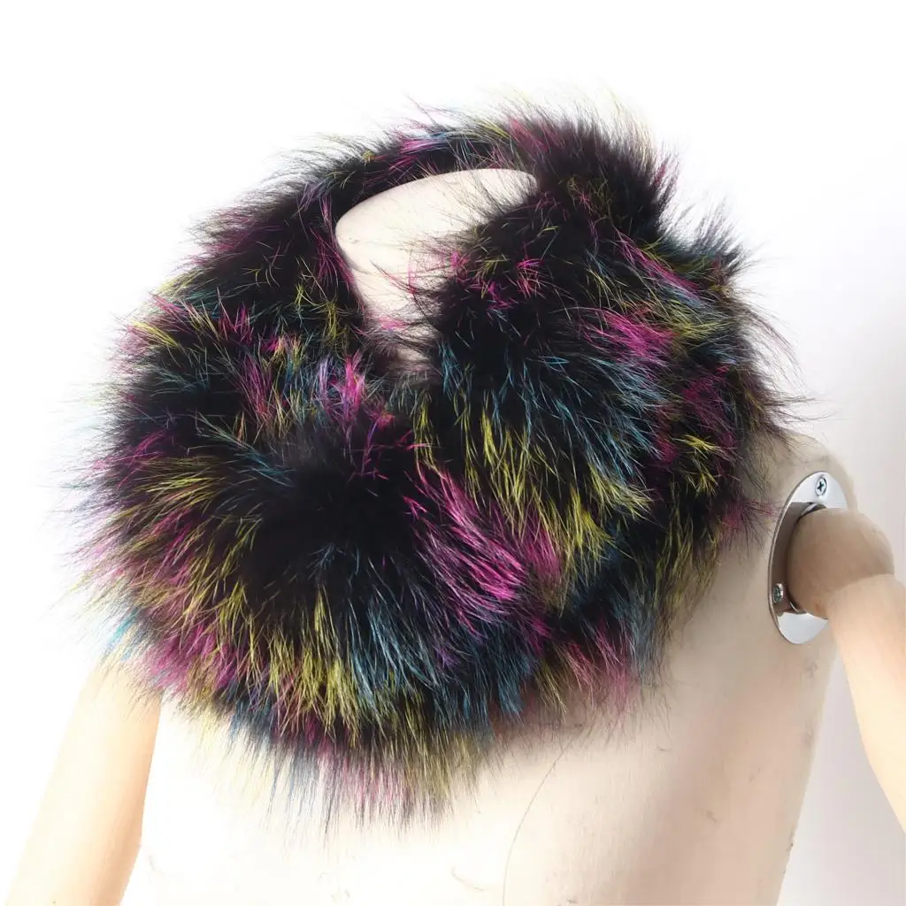 ZDFURS* Hot Brand New Genuine Real Fox Fur scarves Women\'s Lady Fur Scarf Ring Cowl Snood  Infinity Scarf Wraps Shawl