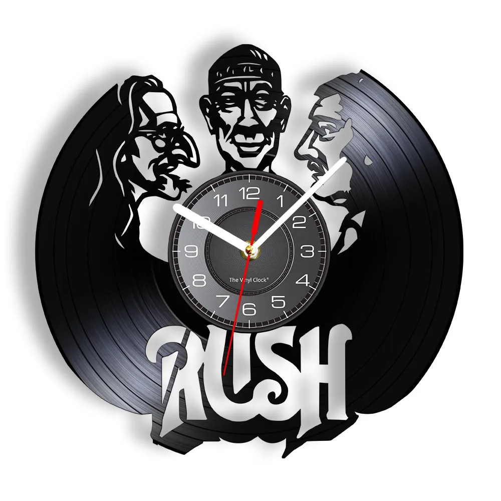 Reloj de pared de disco LP de vinilo en vivo de Rock Band para sala de música, reloj de grabación de álbum de vinilo reutilizado, regalo inspirado en música Retro Vintage