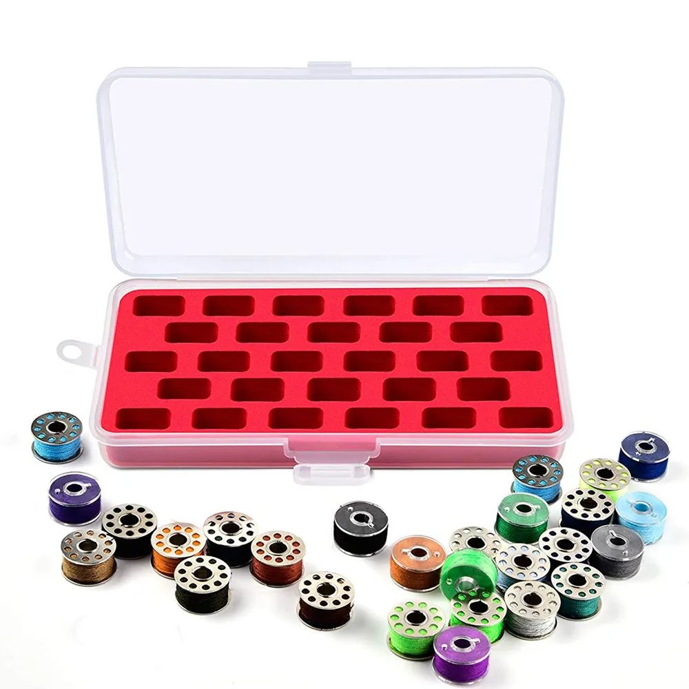 Transparent Bobbin Storage Box for Organizing Supplies