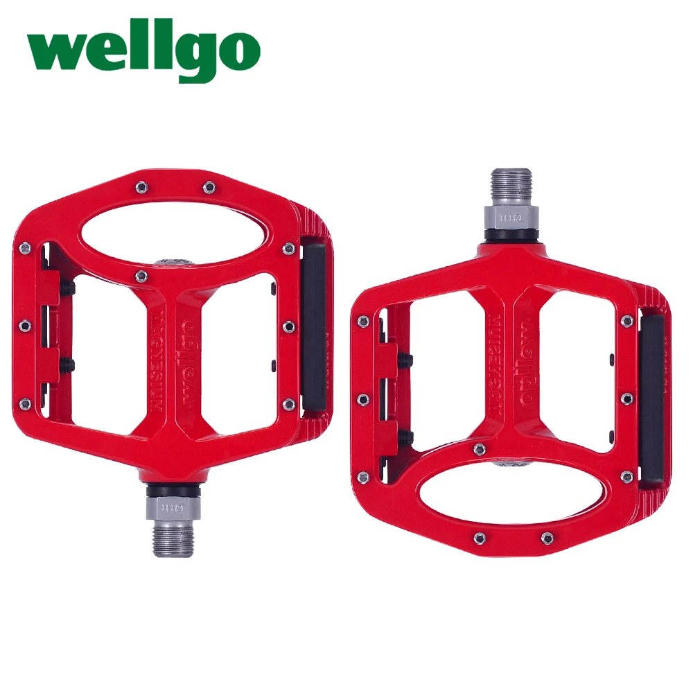 Wellgo MG-1 MTB Bicycle Pedal 2 Sealed Bearings Pedal for BMX Road Mountain Cycling Magnesium AL Bike Bicycle Pedal Parts