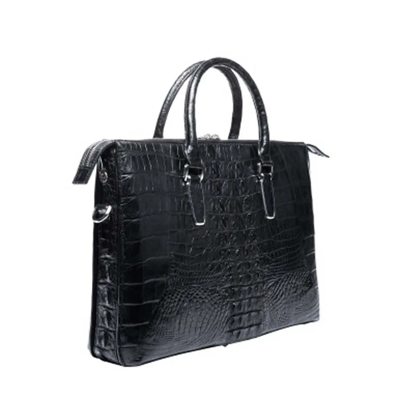 

xinepiju new crocodile bag Men handbags male bag leisure business zipper double sided crocodile leather Male handbag