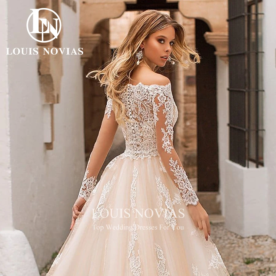 Louis novias sereia vestido de casamento 2023 trem destacável moderno com manga longa jaqueta apliques vestido de casamento vestidos de novia