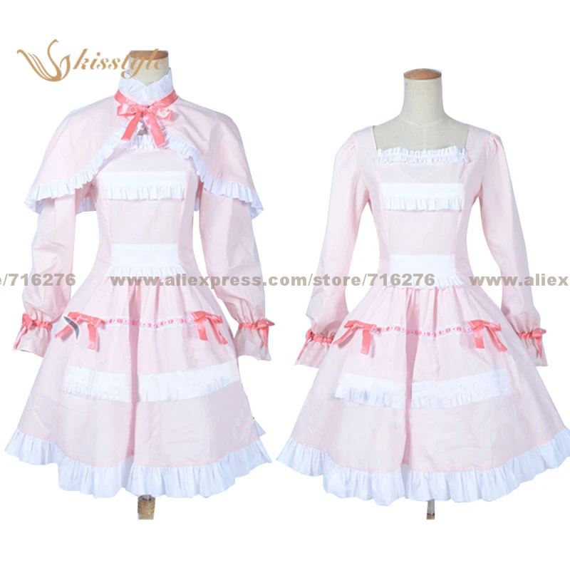 Kisstyle Fashion Another Mei Misaki LO Pink Dress Cloak Uniform COS Clothing Cosplay Costume,Customized Accepted