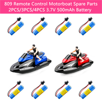 809 8109 2.4G Remote Control Motorboat Water Speedboat RC Boat Spare Parts 2/3/4 Pieces 3.7V 500mAh 18Mins Duration Battery