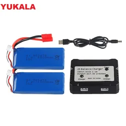 7.4 V 2000 mAh dla X8C X8W X8W X8G 70 K70C K70F quadrocopter 7.4 V 2000 mAh o dużej pojemności bateria Lipo 903475/USB ładowarka