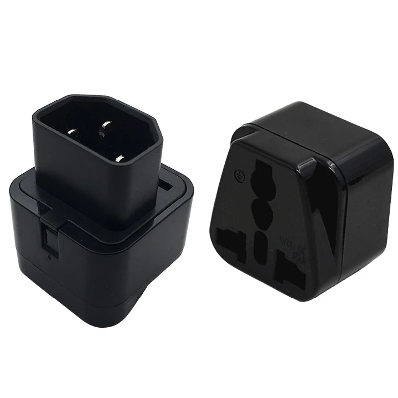 Universal IEC320 UPS PDU C14 Power Outlet Convert Connector Computer Desktop Extension Socket Adapter Plug Black White 10A CE