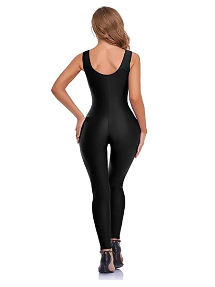 SPEERISE Black Tank Yoga Unitard Women Ballet Sleeveless Full Body Tight Jumpsuit Dance Costumes Bodysuit Free Shipping