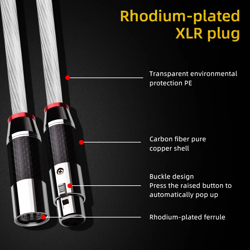 Hifi 2RCA to 2XLR Cable High Quality OCC Silver-Plated Dual XLR to Dual RCA Audio Cable