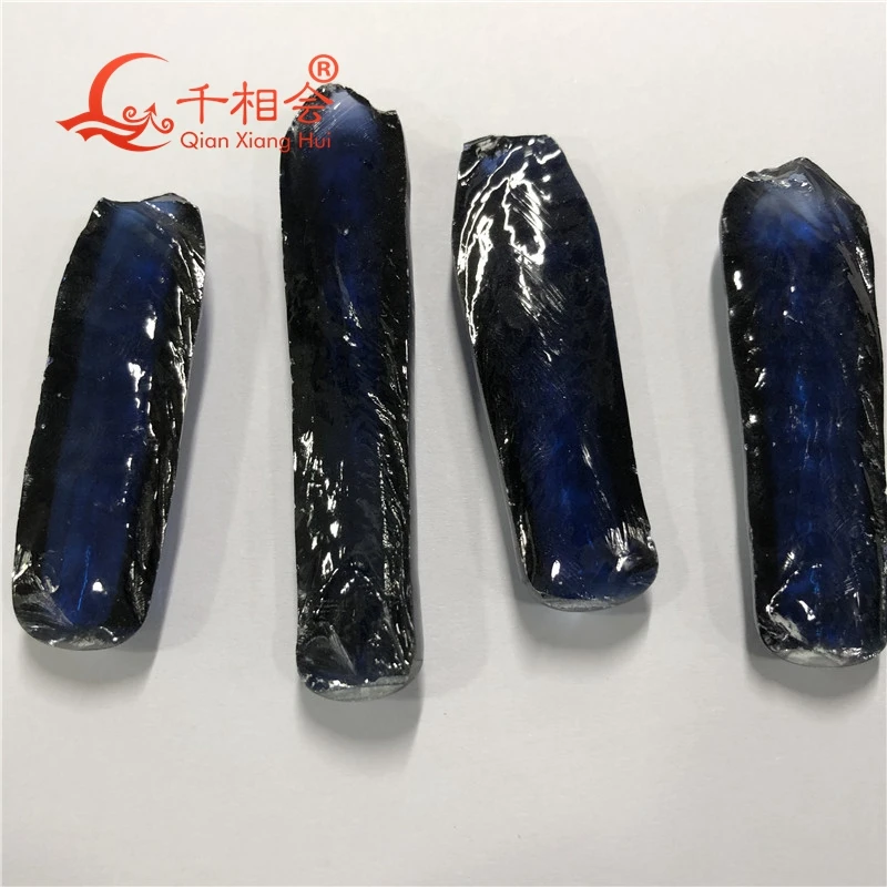 

0.1kg Blue Artificial Sapphire Raw Material Corundum Rough Stone 100g per Color for Making Loose Stones