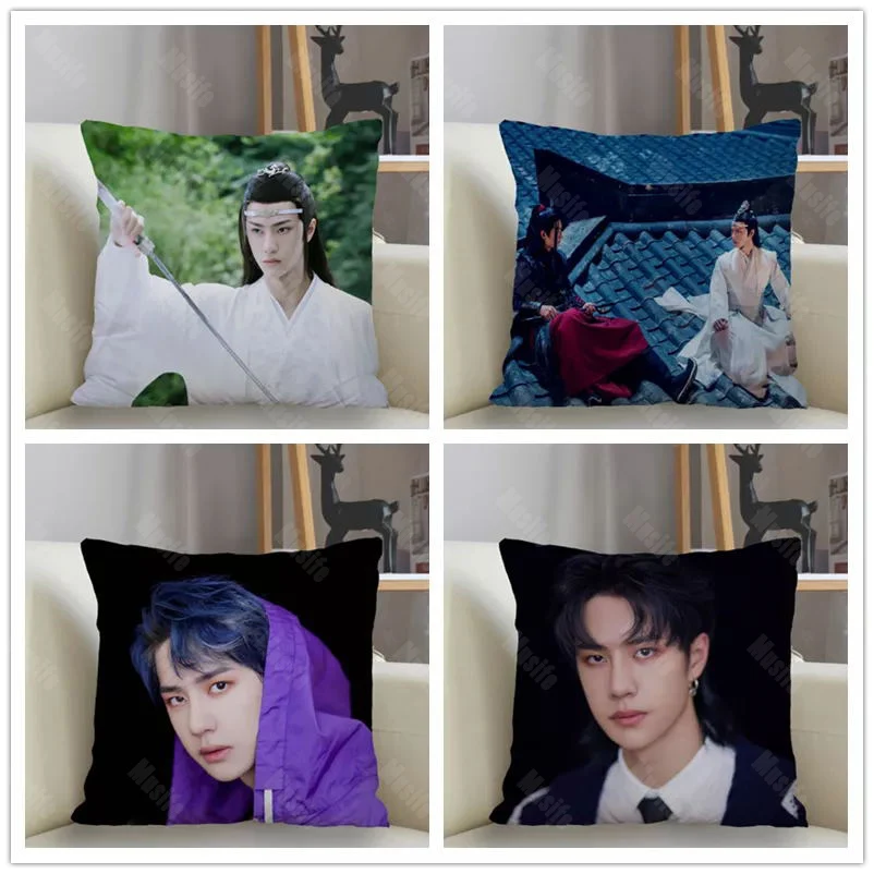 Musife Custom YiBo Wang Pillowcase Home Decoration 45*45cm Zipper Square Pillowcase Throw Pillow Cover Drop Shipping