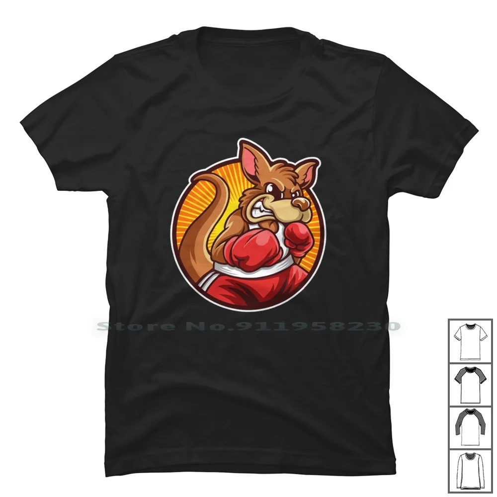 Boxing Kangaroo T Shirt 100% Cotton Cartoon Movie Comic Tage Game Box Age Ox Ny Me Funny Anime