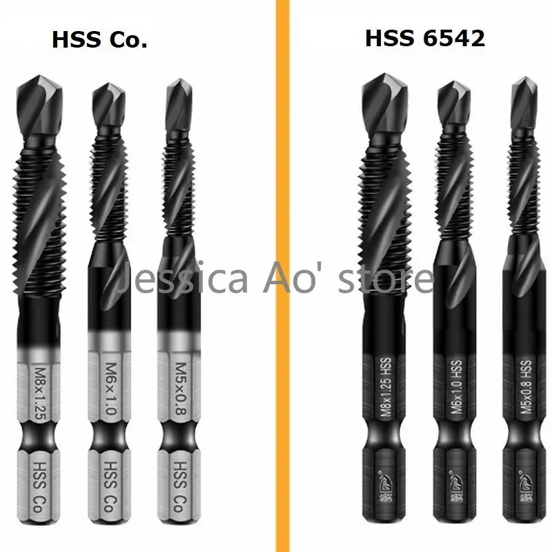 Cobalt Coating Sharp Durable Combined Drilling and Tapping Tap Electric Drilling Bit with Tapping Drilling and Tapping Set