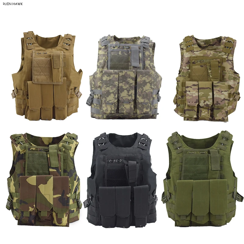 Outdoor Hunting Protection Tactical Vest Military Combat Army Air Gun Assault Board Carrier Vest CS Combat Game Equipment