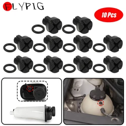10PC 17111712788 11537793373 BMW 3 5 7 시리즈 E30 E31E36 E46 E34 E39 E53 용 금속 라디에이터 냉각수 확장 탱크 블리더 스크류