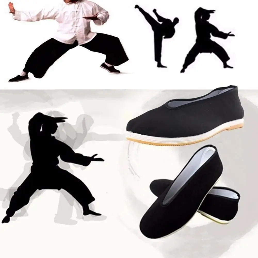 Men's Traditional Chinese Kung Fu Cotton Cloth Tai-chi Old Beijing Casual Shoes Wing Chun Tai-Chi  Martial Art