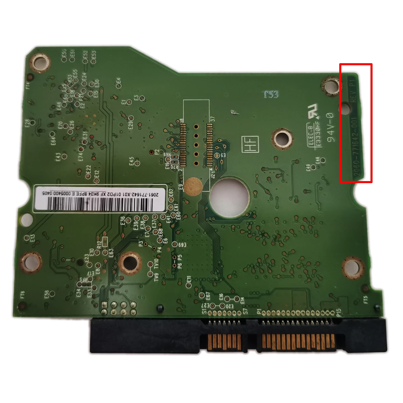 HDD PCB 로직 보드 2060-771642-001 000 002 003 REV P1, WD 3.5 SATA 하드 드라이브 용, BIOS 칩 수리 데이터 복구 없음