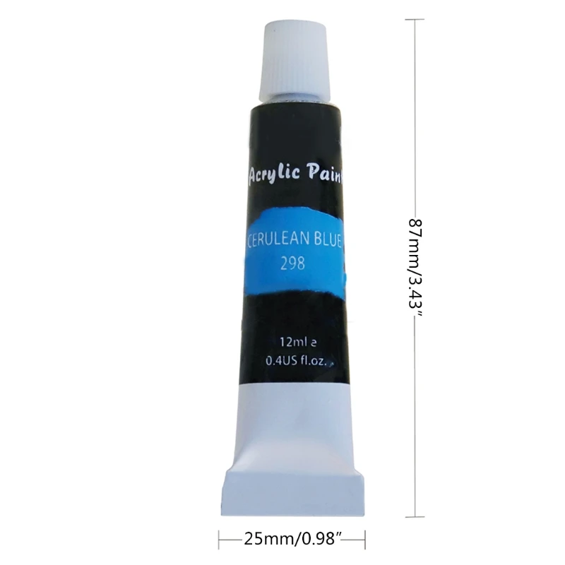 Ensemble de peinture acrylique, 24 couleurs, 12ml, pigments pour enfants, adultes, débutants, professionnels, artistes