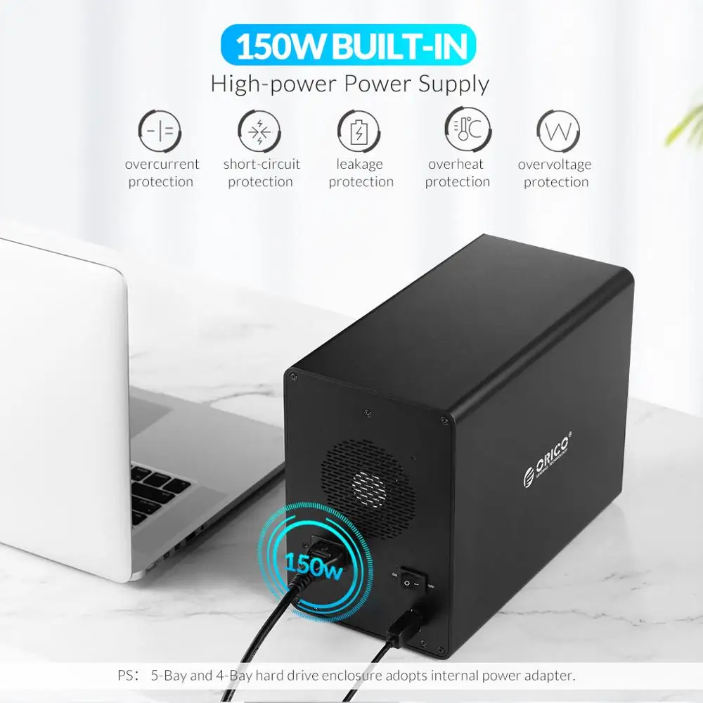 Imagem -03 - Orico-docking Station com Dual Chip Hdd de Bay Potência Integrada de 150w Estojo para Mineração de Altcoins Série 35