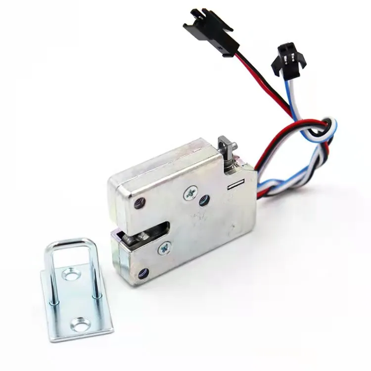 Mini Magnetic Latch Door Lock Electric Drop Bolt Picks Auto 12VSolenoid Induction Access Control File feedback lock Case Cabinet