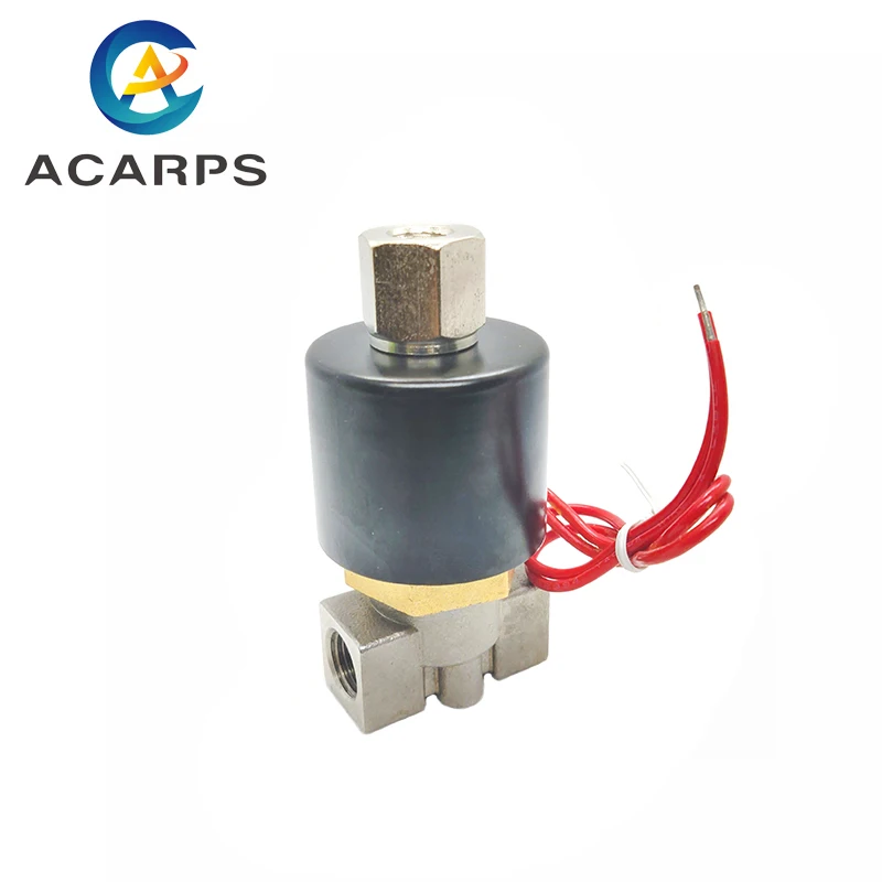 

1/4" Normally Open Stainless Steel 2 Way Solenoid Valve AC220V DC12V