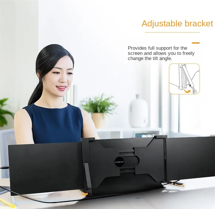 13.3Inch Portable Multi-Screen Display Triple Display Folding Multi-Screen Display Notebook Expansion triple screen  monitor