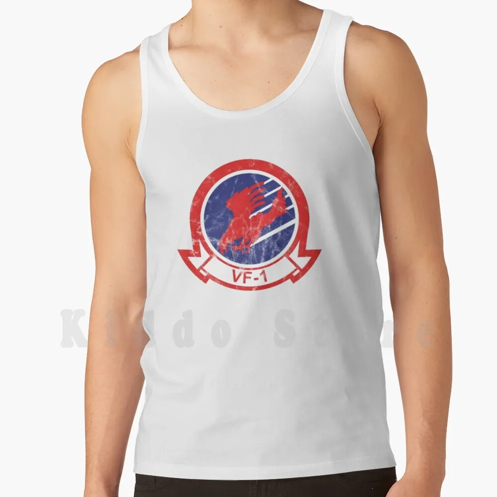 Vf-1 Screaming Squadron Maverick ( Distressed ) Tank Tops Vest 100% Cotton Maverick Goose Tomcat Tom Cruise Military