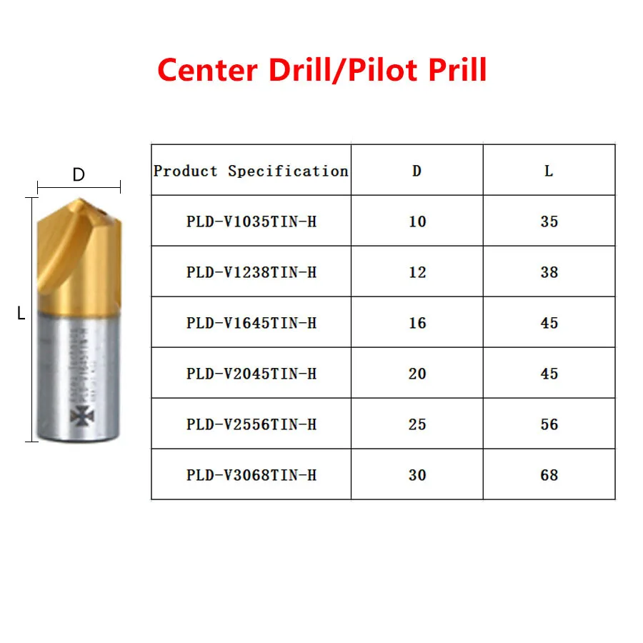 PLD-V1035TIN-H V1238 V1645 V2045 TIN V2556 VMD Drill Bits Pilot Drill Lathe Tools Inner Cooling Deep Hole Large CNC Drilling Bit