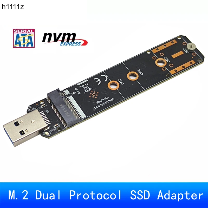 

M.2 to USB 3.0 Dual Protocol SSD Board M.2 NVME PCIe NGFF SATA M2 SSD Adapter for 2230 2242 2260 2280 NVME/SATA M.2 SSD RTL9210B