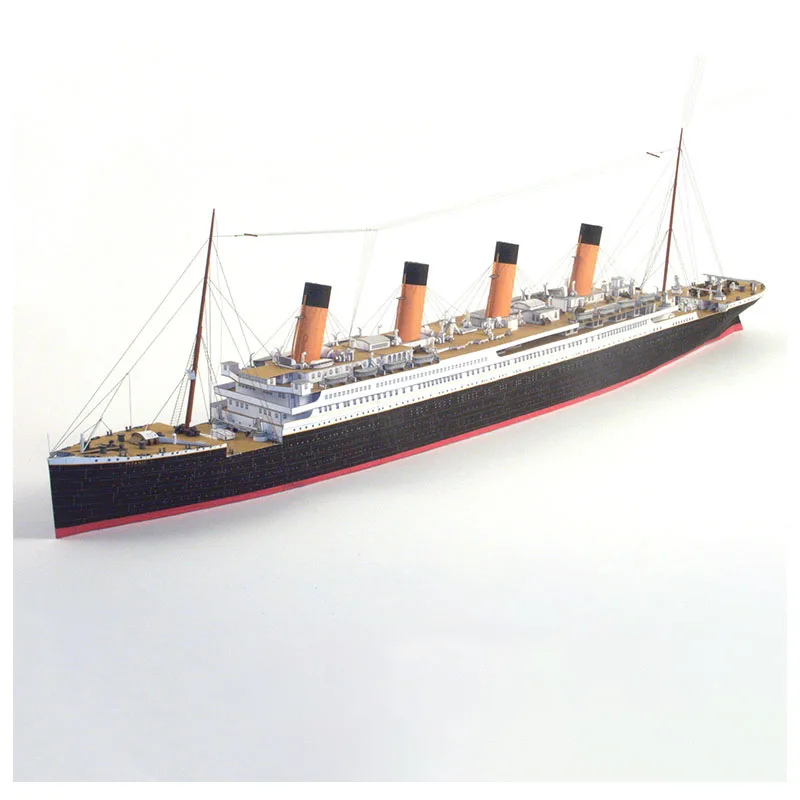 1:400 Titanic British Cruise Ship 3D Paper Model Puzzel Handmade DIY Military Fan Gift Home Desk Decoration Creative True Scale