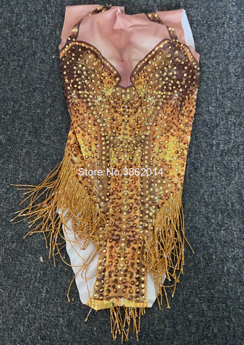 Sparkly Rhinestones Fringes Bodysuit Nightclub Dance DS Show Stage Wear Women Party Tassel Outfit Female Singer Dance Costume