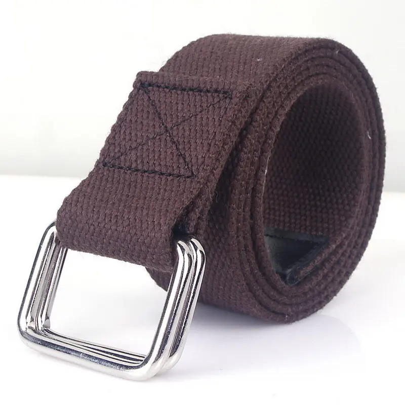 Unisex Double Rings Buckle Quick Release Belts Canvas Breathable Outdoor Leisure Women Sport Men Zinc Alloy Jeans Accessories