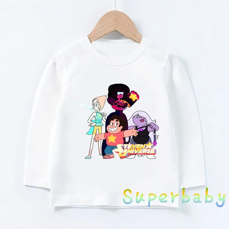 

Steven Universe Print Cartoon Kids T-Shirts Funny Baby Girls Clothes Spring Autumn Children Long Sleeve T shirt Boys Tops