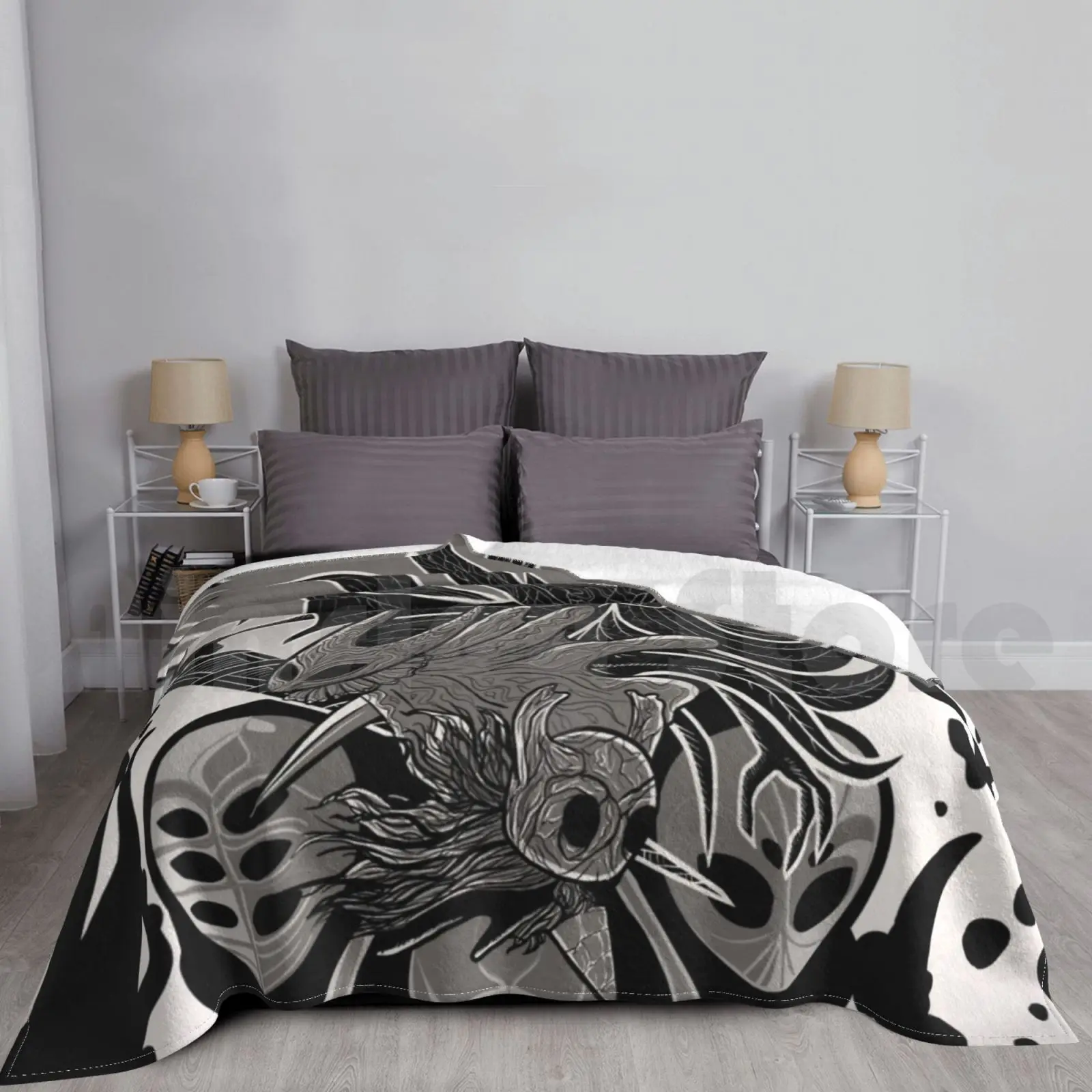 Hollow Song Blanket Fashion Custom Knight Bug Hornet Silksong Fanart Hallownest Videogame Metroidvania