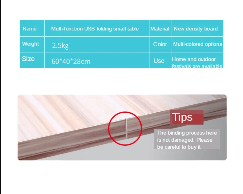 Klappbarer Laptop-Schreibtisch für Zuhause, für Bett und Sofa, Laptop-Betttablett, Tisch, Schreibtisch, tragbarer Schoßschreibtisch zum Arbeitszimmer und Lesen, Bett-Tablett-Tisch – Detail 3