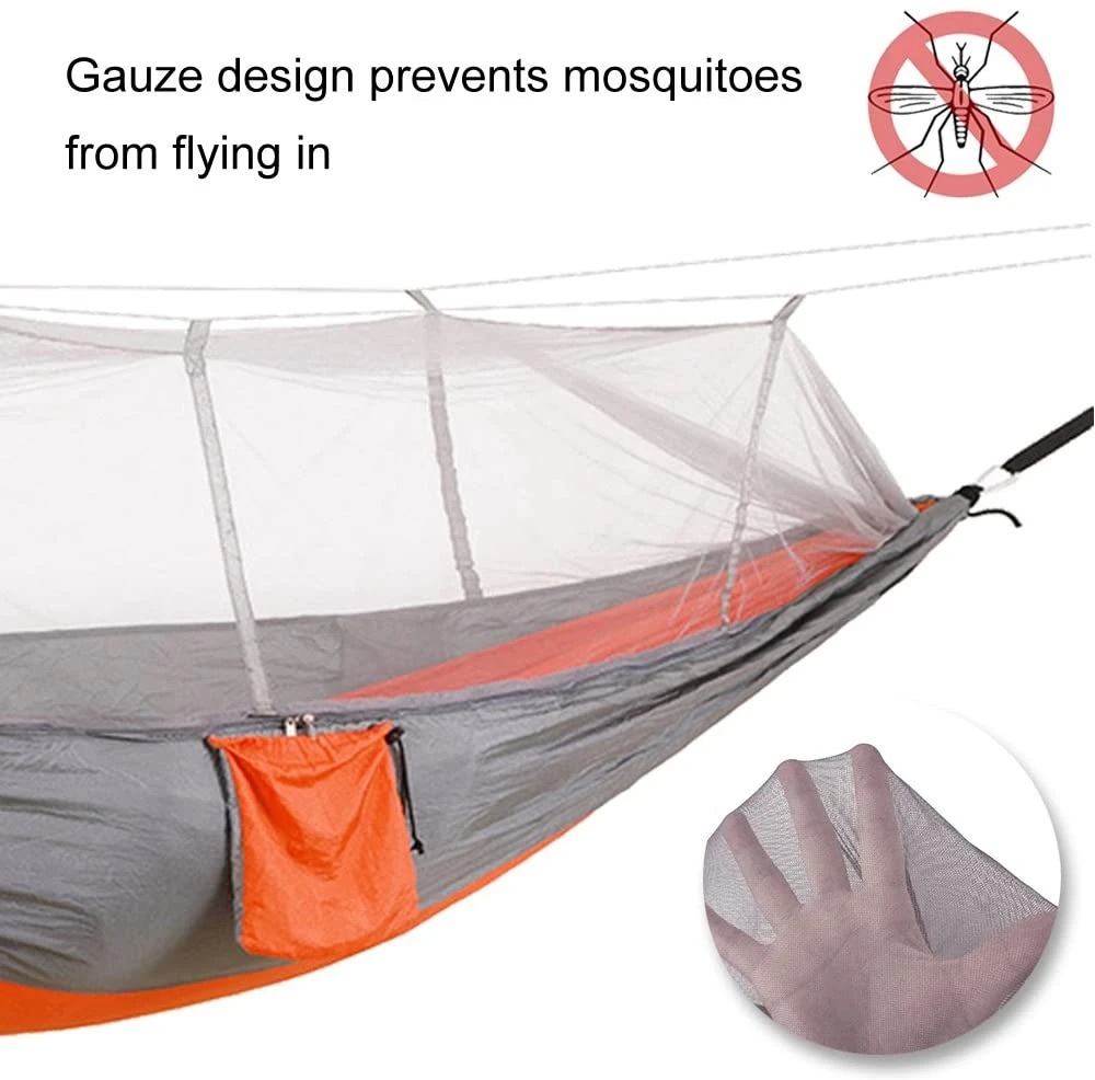 Camp Hammock Outdoor Furniture Mosquito Net 260*140cm Hammock Camping Hanging Sleeping Bed Swing Portable Double Chair