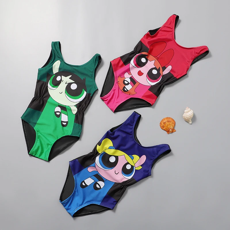 

Children's swimsuit 2021 new lovely one-piece flight policewoman style comfortable quick drying seaside hot spring suit