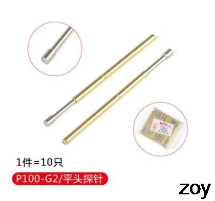 10Pcs P100-G2 Dia 1.36mm 180g Spring Loaded IC Test Probe Pin