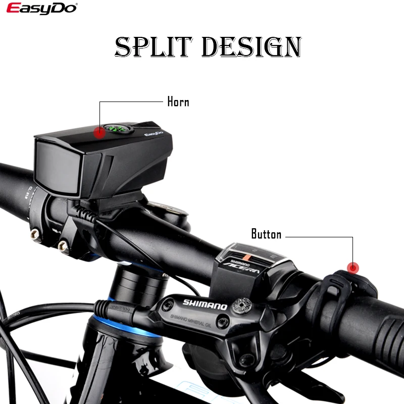 ETOOK 140 dB Electric Bell 2 Modes Bike Electronic Horn Waterproof Outdoor Cycling Accessories Bicycle Bell Handlebar 22-26mm