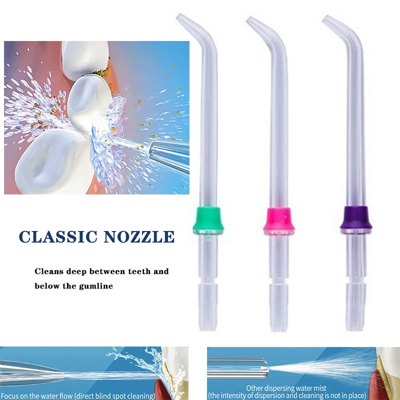 7 Pieces Replacement Nozzles 5 Different Types Oral Irrigator Parts Water Flosser Jet Tips Tooth Cleaning For Braces Oral Care