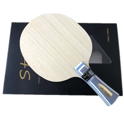 Stuor-Hoja de tenis de mesa de fibra de carbono azul, accesorio ligero para raqueta de Ping Pong, con logotipo dorado, 7 capas, nuevo agarre