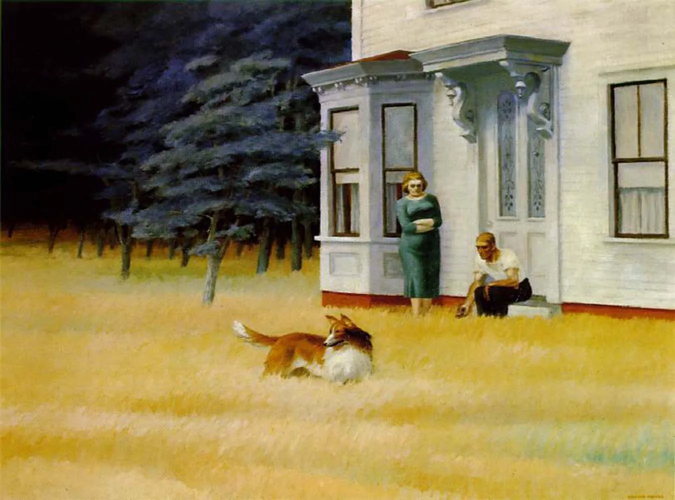 

100% handmade Oil Painting reproduction on linen canvas,Cape cod evening by Edward Hopper,Free Shipping,High Quality