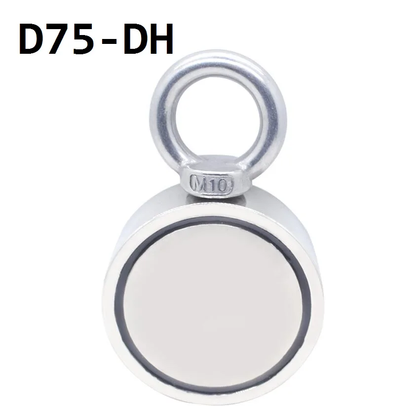 D48 - d74mm silným neodym magnetem dvojitý strana vyhledávat magnetický hák       super energie salvage rybaření magnetický stell pohár držák