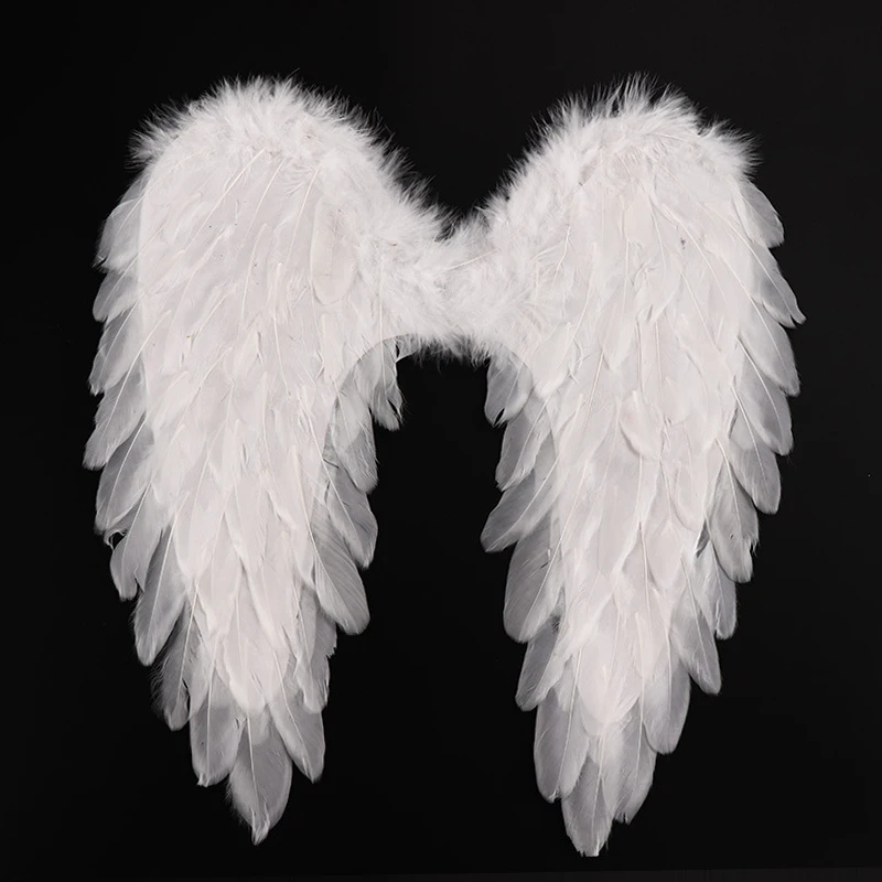 Angel Wings Angel Feather Wings Halloween Christmas Decoration Party Props Stage Performance Show Scene Layout Black Red White