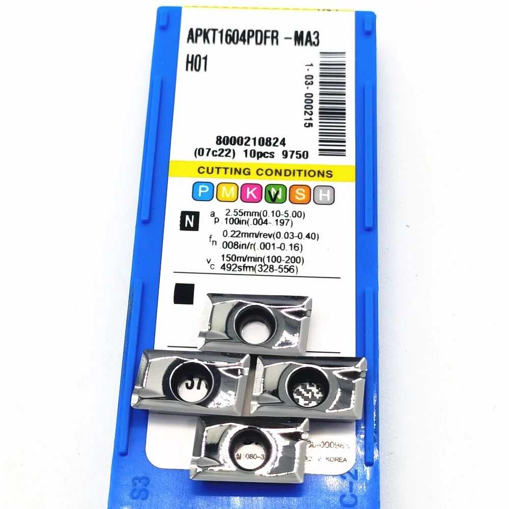 10 قطعة أداة تحويل كربيد إدراج APKT1604PDFR-MA3 H01 balance t1604 PDFR ، آلة خرط تعمل بالتحكم الرقمي بواسطة الحاسوب أداة ، مناسبة لتجهيز الألومنيوم